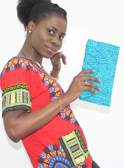KissICON Fashionable Woven Clutch – Women's Coin Purse