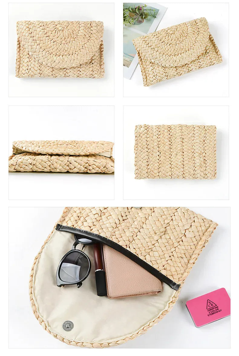 KissICON Fashionable Woven Clutch – Women's Coin Purse