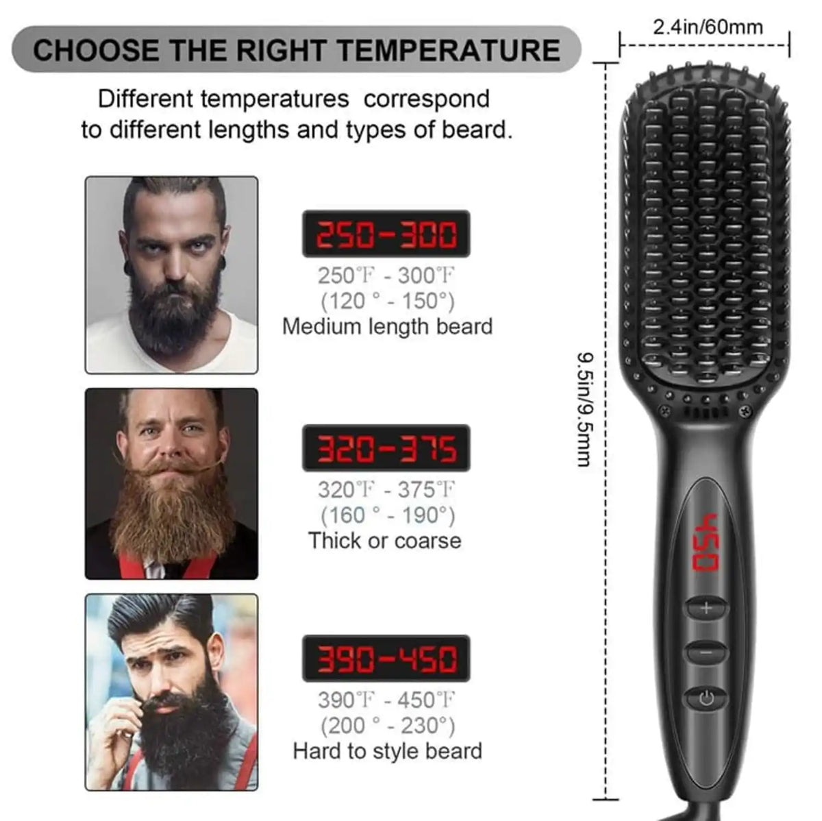 KissICON Fastyle Hair Straightening Brush Smooth Frizz Free Shine