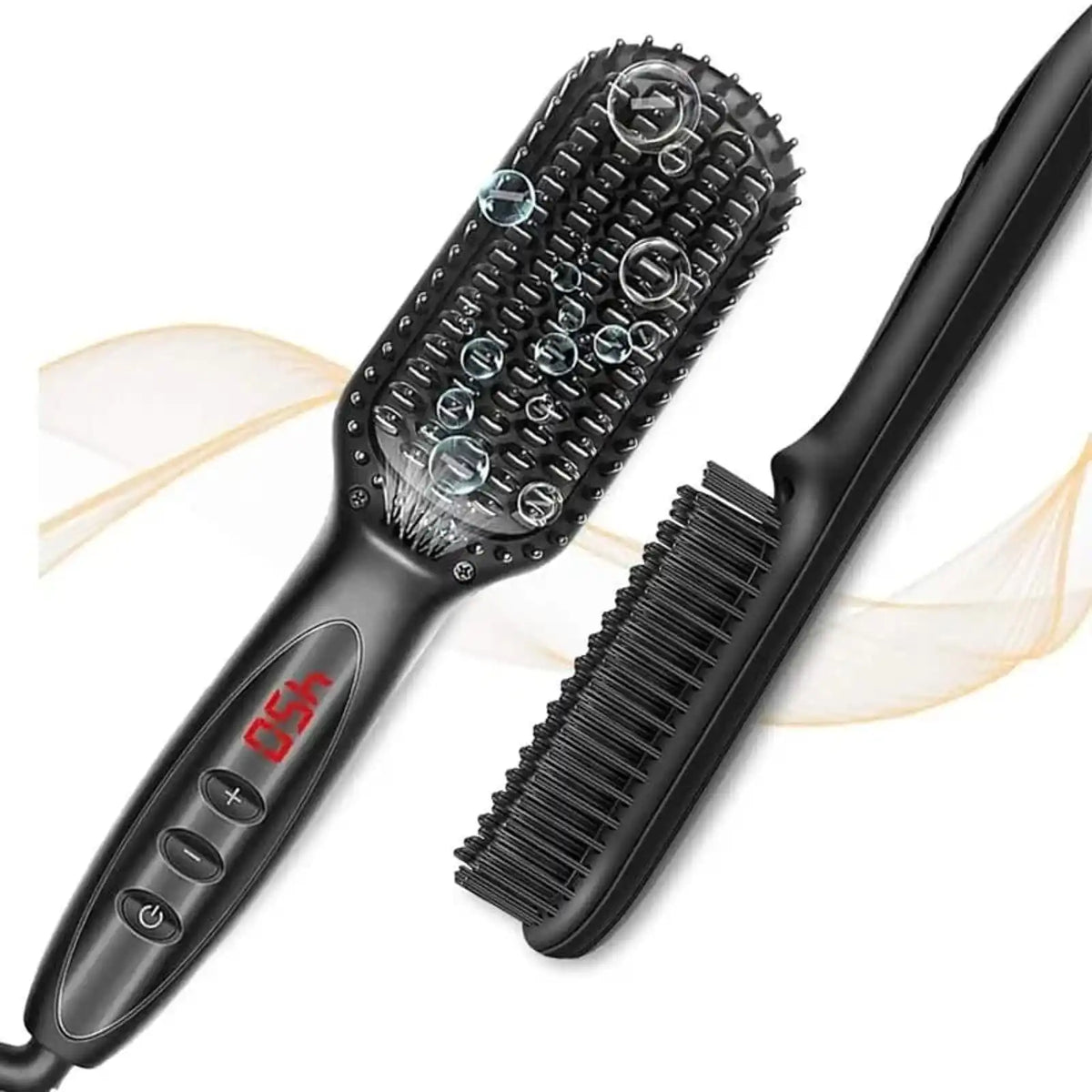 KissICON Fastyle Hair Straightening Brush Smooth Frizz Free Shine