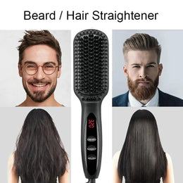 KissICON Fastyle Hair Straightening Brush Smooth Frizz Free Shine
