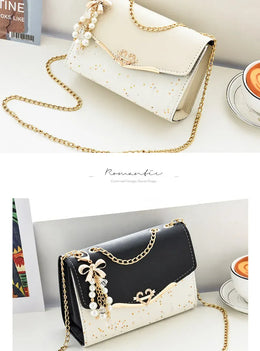 KissICON Faux Leather Chain Crossbody – Shoulder Purse Day