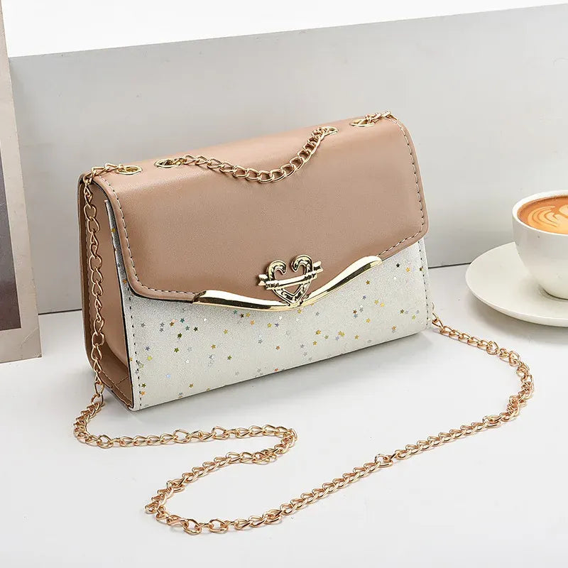 KissICON Faux Leather Chain Crossbody – Shoulder Purse Day