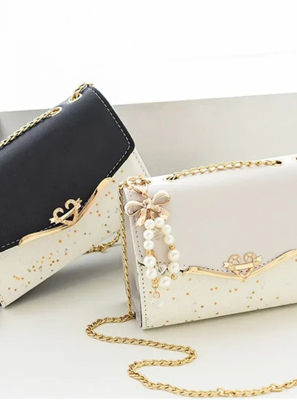 KissICON Faux Leather Chain Crossbody – Shoulder Purse Day