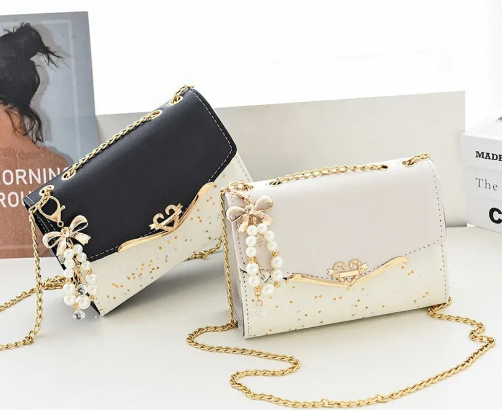KissICON Faux Leather Chain Crossbody – Shoulder Purse Day
