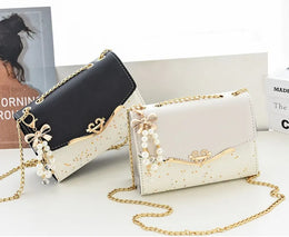 KissICON Faux Leather Chain Crossbody – Shoulder Purse Day