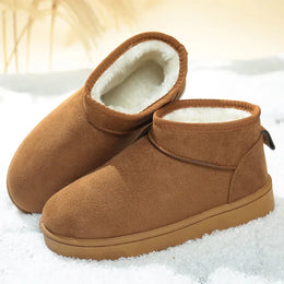 KissICON Faux Suede Thick Sole Non Slip Snow Boots