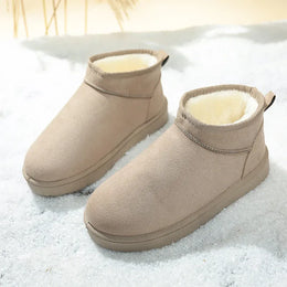 KissICON Faux Suede Thick Sole Non Slip Snow Boots