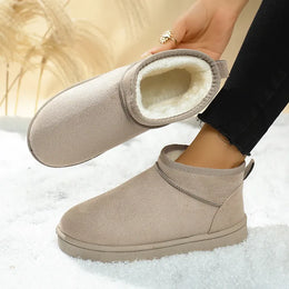KissICON Faux Suede Thick Sole Non Slip Snow Boots
