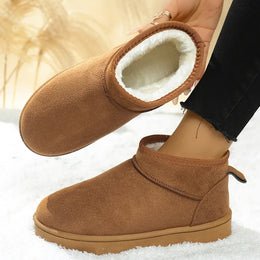 KissICON Faux Suede Thick Sole Non Slip Snow Boots