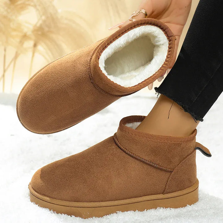 Faux Suede Thick Sole Non Slip Snow Boots