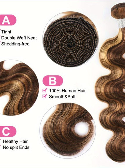 KissIcon Brazilian Remy Body Wave Extensions - Natural