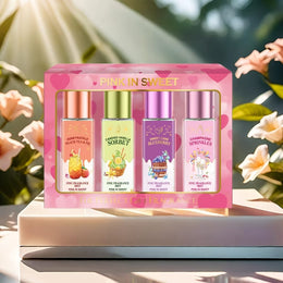 KissICON FC 4PCS Set Sweet Pink Floral Mist Gift Set – Longlasting