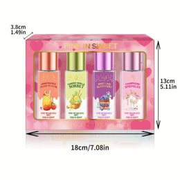 KissICON FC 4PCS Set Sweet Pink Floral Mist Gift Set – Longlasting