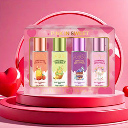 KissICON FC 4PCS Set Sweet Pink Floral Mist Gift Set – Longlasting