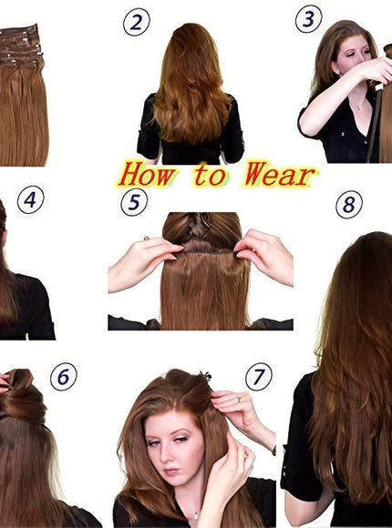 KissIcon Afro Kinky Straight ClipIns Hair Extensions Remy