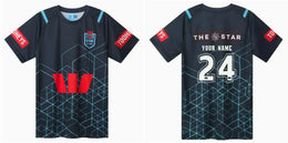 KissICON febeb / XXS Australian Blue Rugby Training Shirt QuickDry Casual Sportswear