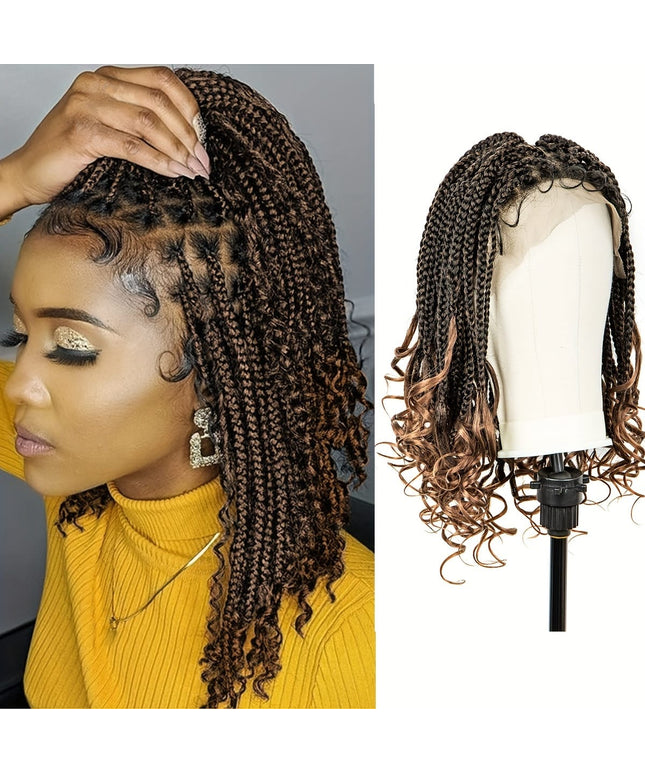 Braids Wig Synthetic Lace Heat Resistant Bra