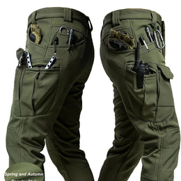 KissICON fern green / UK 40-42 Durable MultiPocket Mens Outdoor Work  Tactical Trousers