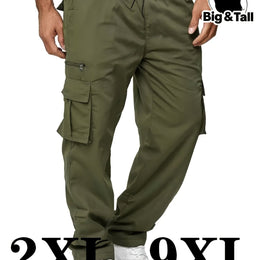 KissICON fern green / UK 60-62 Big  Tall Mens Comfortable Work Pants