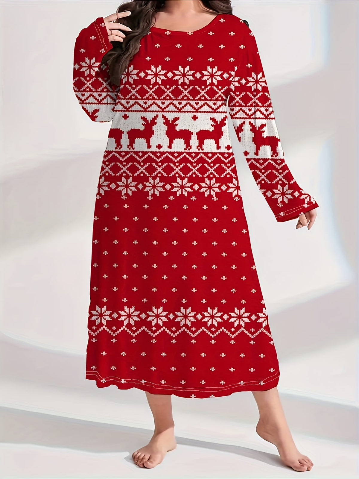 KissICON Festive Curve Red Snowflake Reindeer