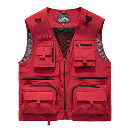 KissICON FGKKS Mens Breathable MultiPocket Outdoor Leisure Vest