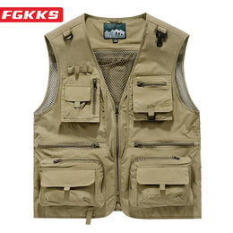 KissICON FGKKS Mens Breathable MultiPocket Outdoor Leisure Vest