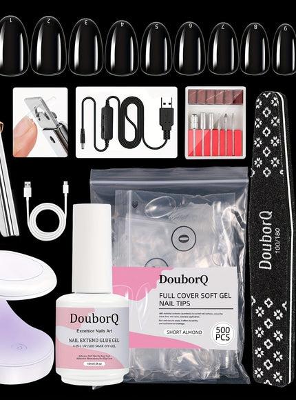 KissICON FGl KissIcon Coffin Nail Tips Gel X Kit -