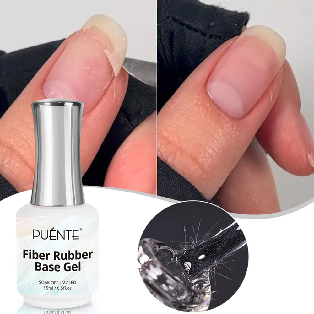 KissICON Fiber Glass Base Gel PUENTE 15ML Fiber glass Rubber Base Coat Gel