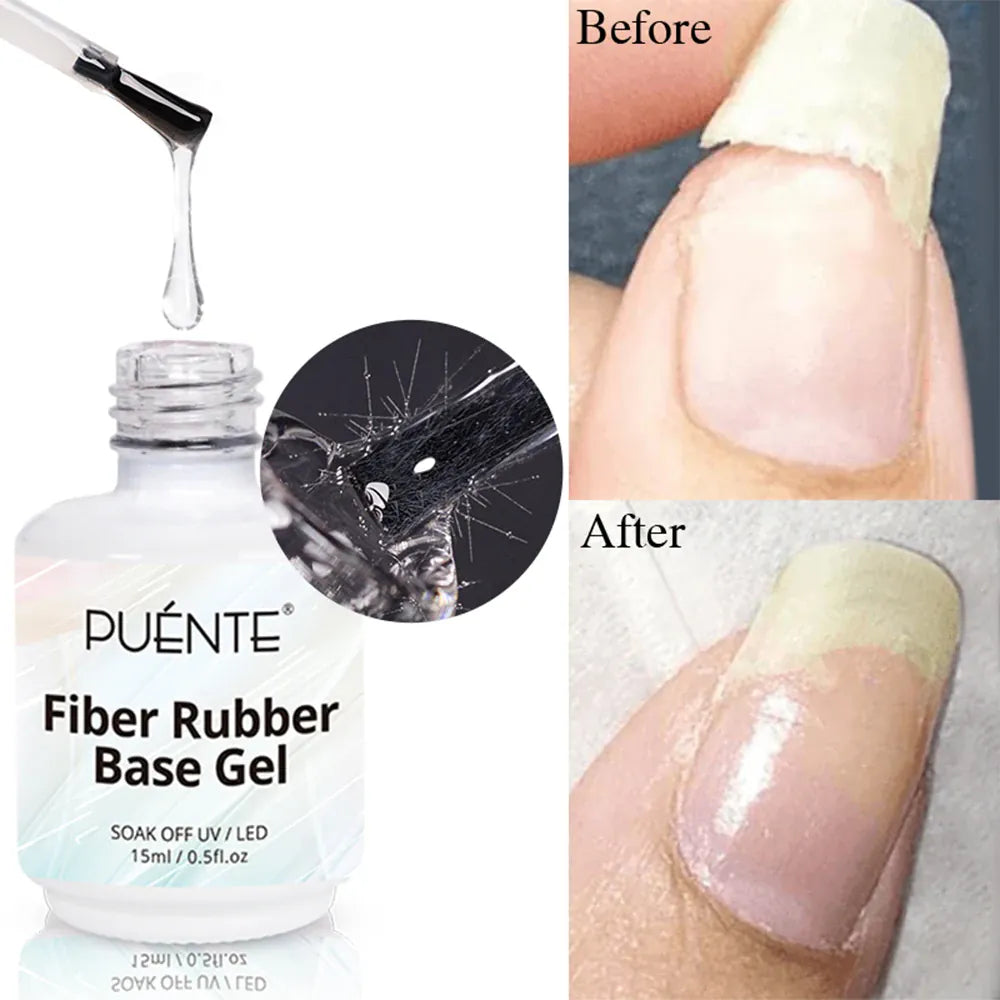 KissICON Fiber Glass Base Gel PUENTE 15ML Fiber glass Rubber Base Coat Gel