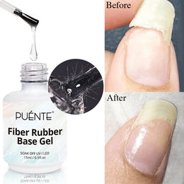 KissICON Fiber Glass Base Gel PUENTE 15ML Fiber glass Rubber Base Coat Gel