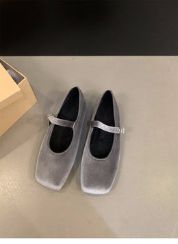 KissICON Flat Shoes for Women Autumn Mary Jane Hairy