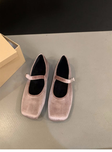 KissICON Flat Shoes for Women Autumn Mary Jane Hairy