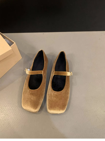KissICON Flat Shoes for Women Autumn Mary Jane Hairy