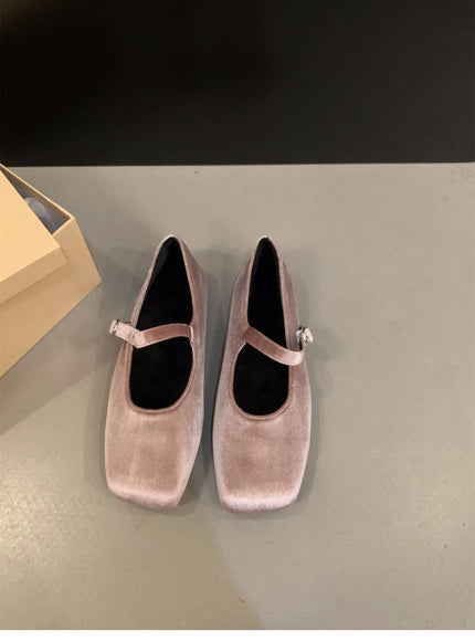 KissICON Flat Shoes for Women Autumn Mary Jane Hairy