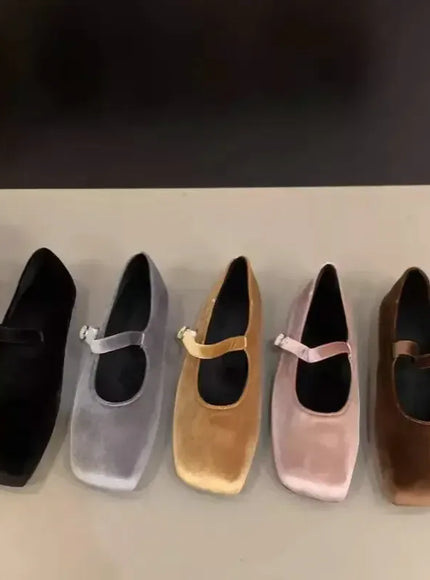 KissICON Flat Shoes for Women Autumn Mary Jane Hairy