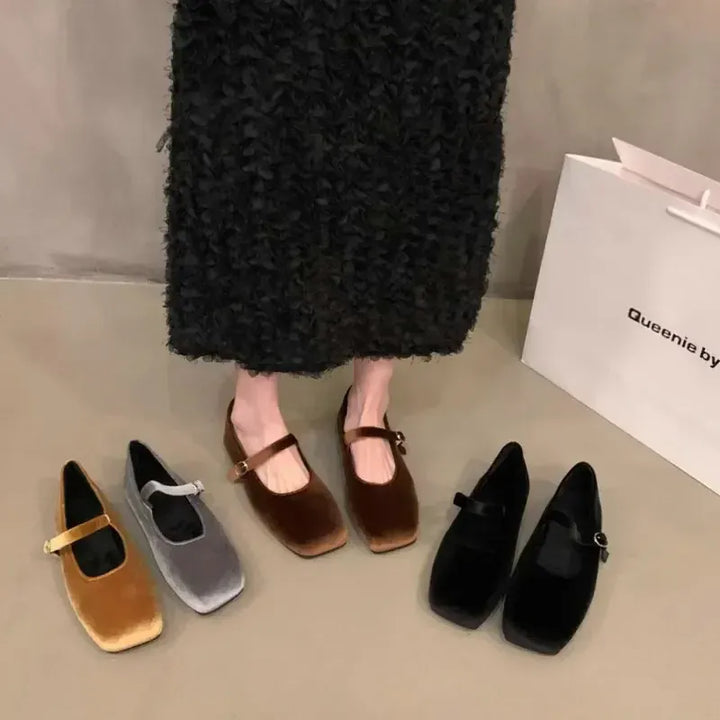 Flat Shoes for Women Autumn Mary Jane Hairy