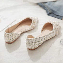 KissICON Flat Shoes for Women Pointed Toes Shallow Cuts