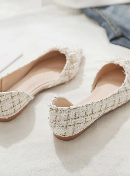 KissICON Flat Shoes for Women Pointed Toes Shallow Cuts