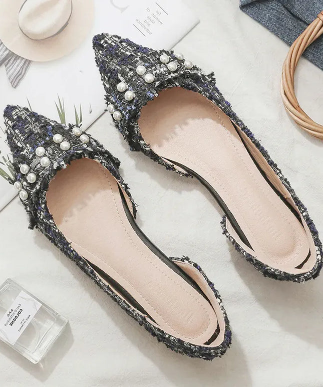 KissICON Flat Shoes for Women Pointed Toes Shallow Cuts