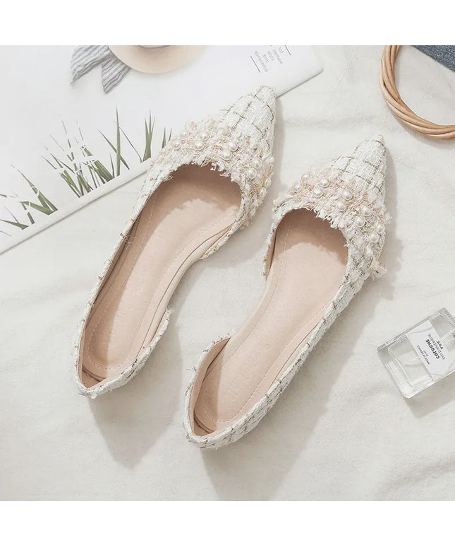 KissICON Flat Shoes for Women Pointed Toes Shallow Cuts