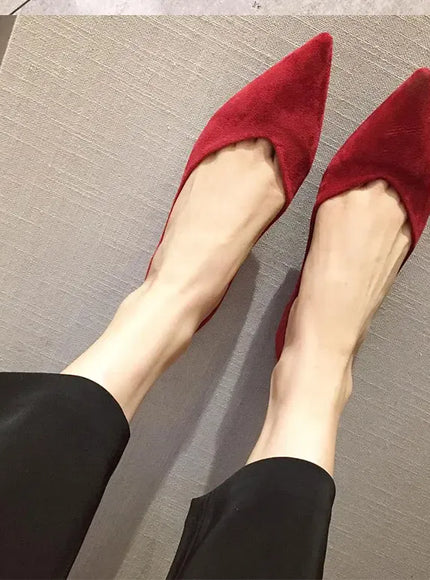 KissICON Flat Shoes for Women's New Spring Autumn Pointed