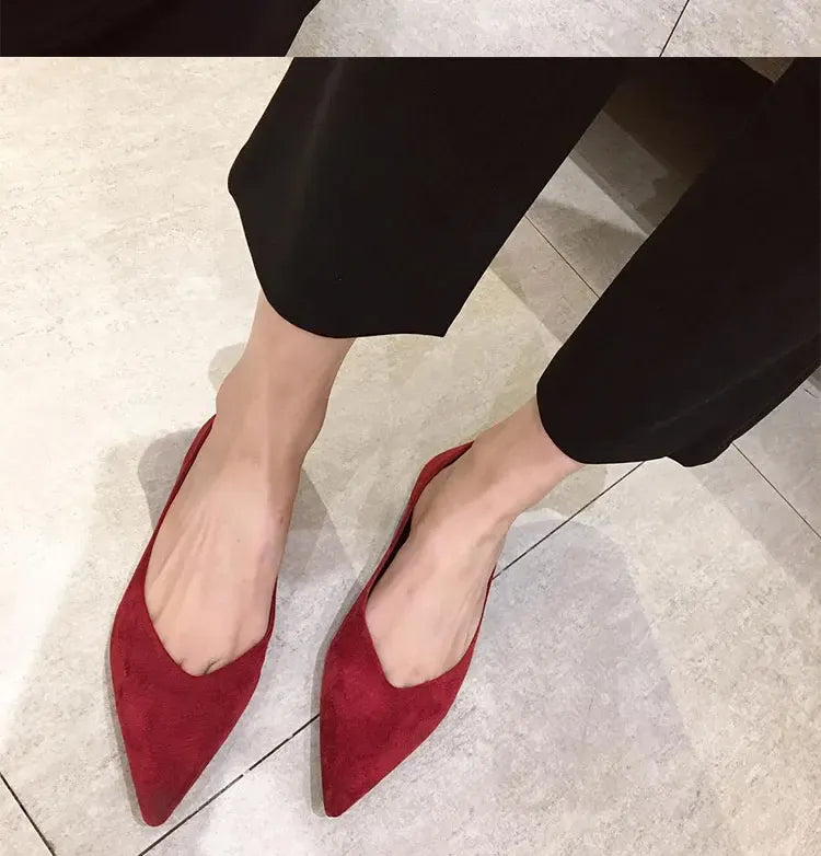 KissICON Flat Shoes for Women's New Spring Autumn Pointed