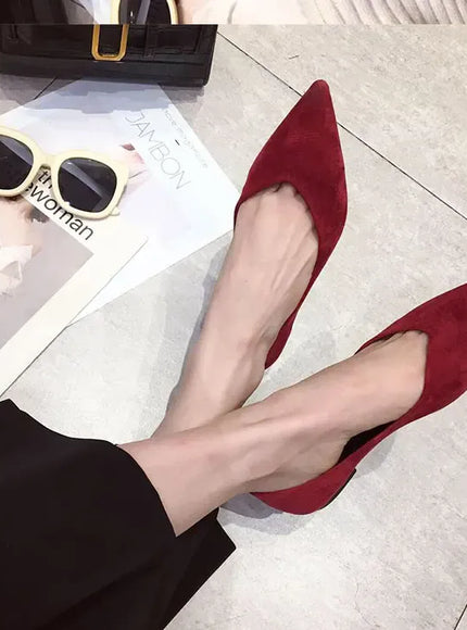 KissICON Flat Shoes for Women's New Spring Autumn Pointed