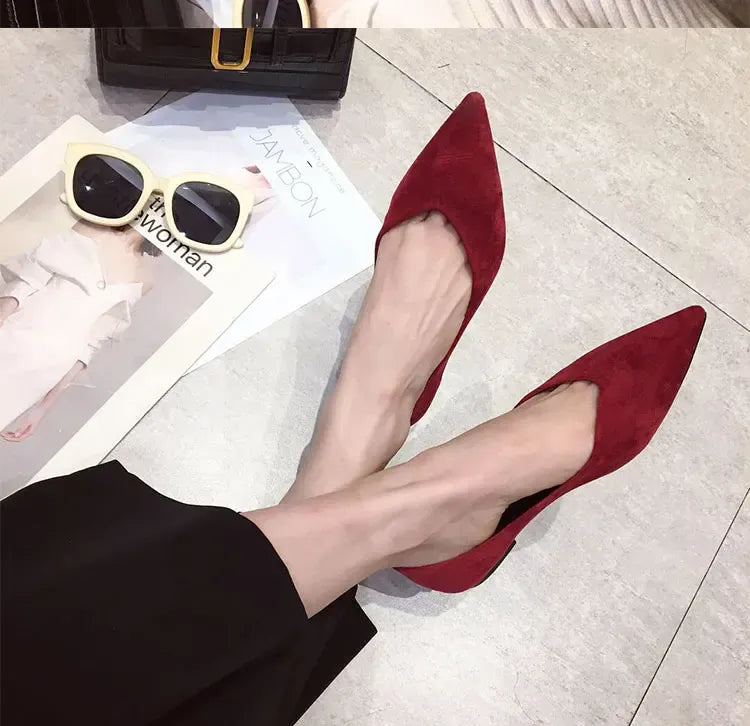 KissICON Flat Shoes for Women's New Spring Autumn Pointed