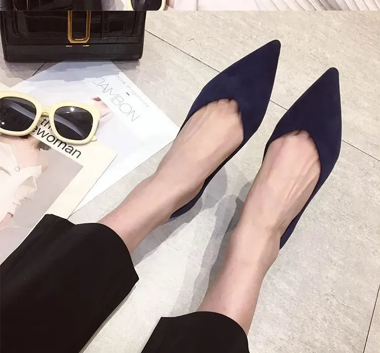 KissICON Flat Shoes for Women's New Spring Autumn Pointed