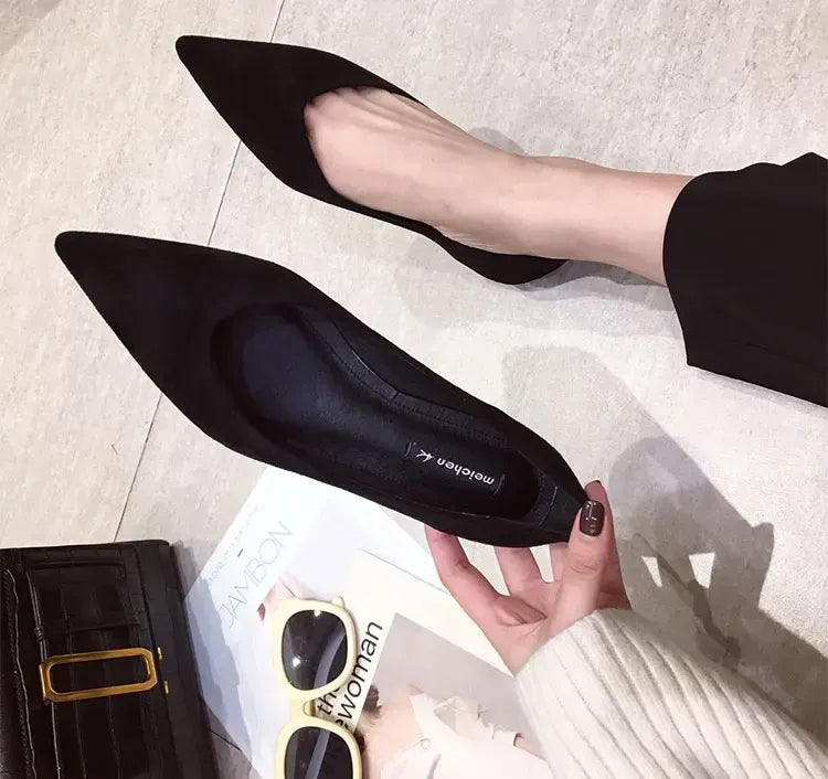 KissICON Flat Shoes for Women's New Spring Autumn Pointed