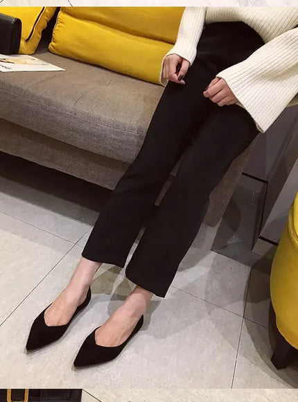 KissICON Flat Shoes for Women's New Spring Autumn Pointed