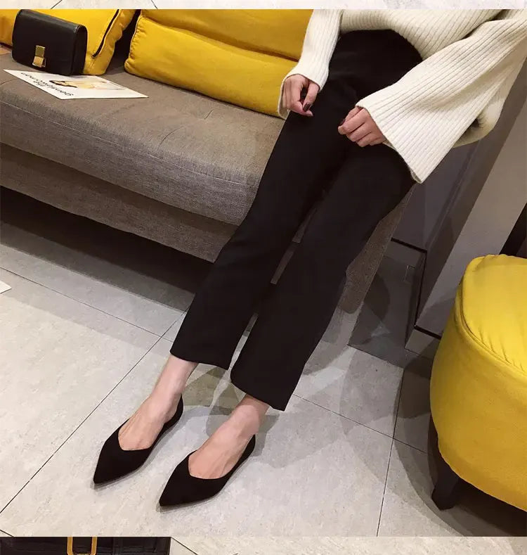 KissICON Flat Shoes for Women's New Spring Autumn Pointed