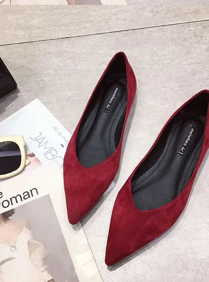 KissICON Flat Shoes for Women's New Spring Autumn Pointed